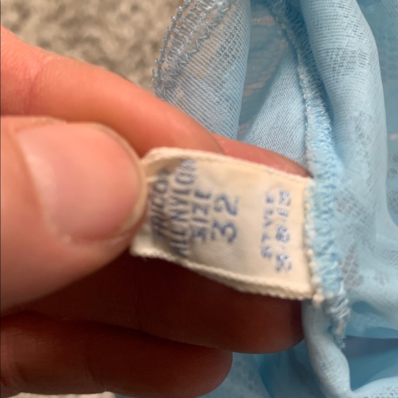 Vintage Vanity Fair Blue Lace Trim Slip Dress - Picture 10 of 10